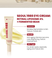 K-SECRET SEOUL 1988 Eye Cream | Korean Retinal Cream for Wrinkles, Brightening & Firmness | 30ml